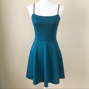 Teal skater dress